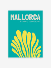 Mallorca Spain Abstract Travel Poster, Mallorca Travel Print