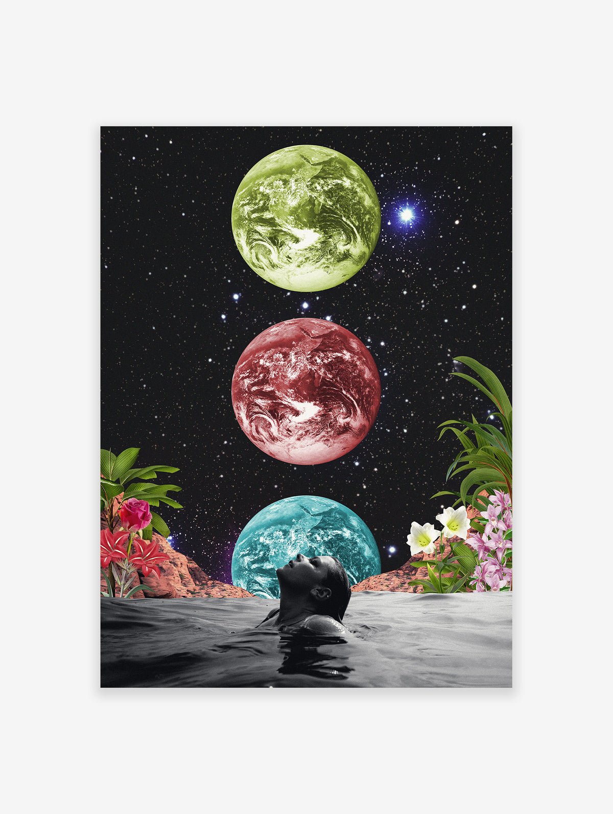 Futurist Space Poster, Surrealist Space Print