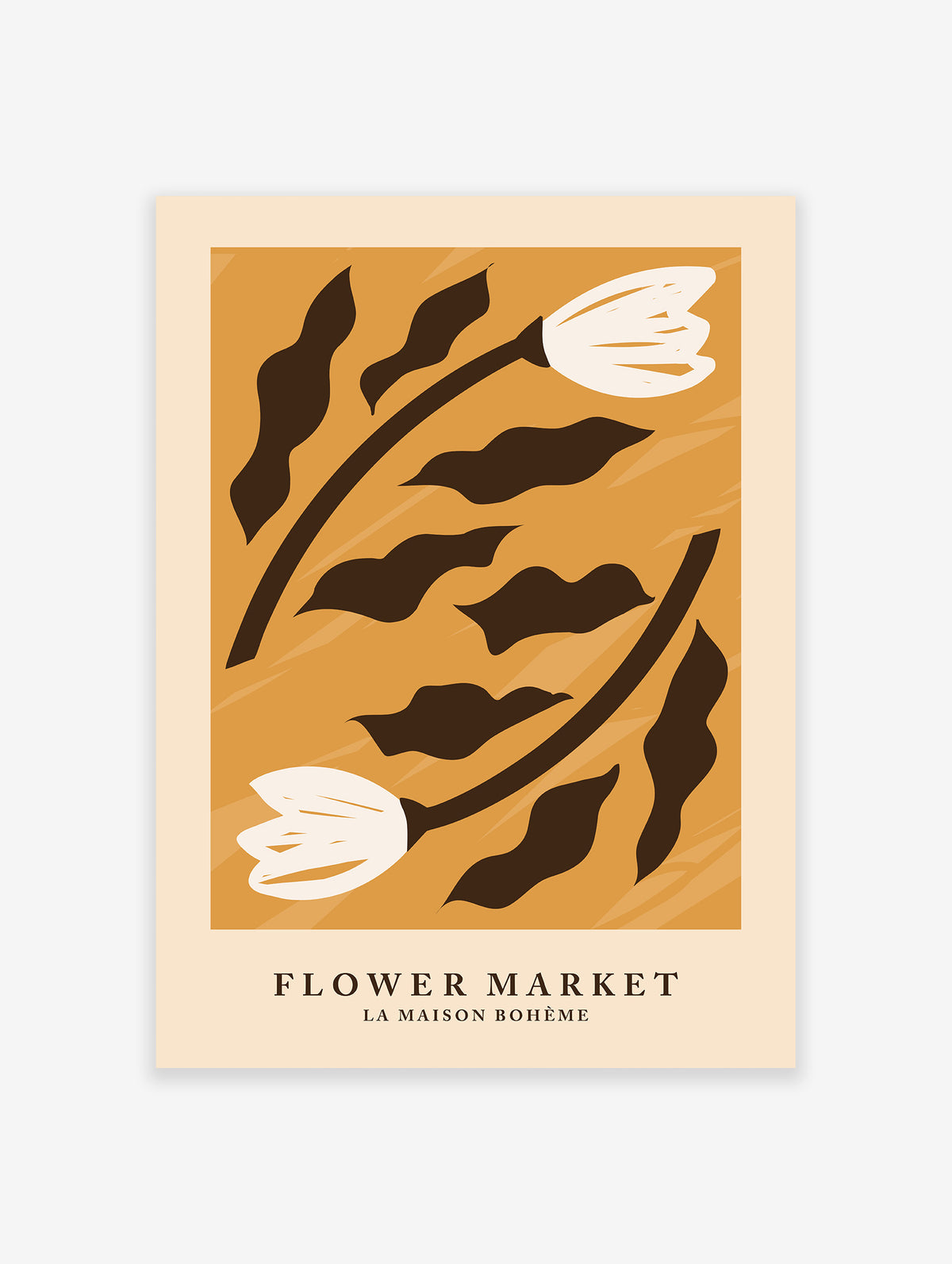 French Flower Market Poster, Floral Illustration Art Print