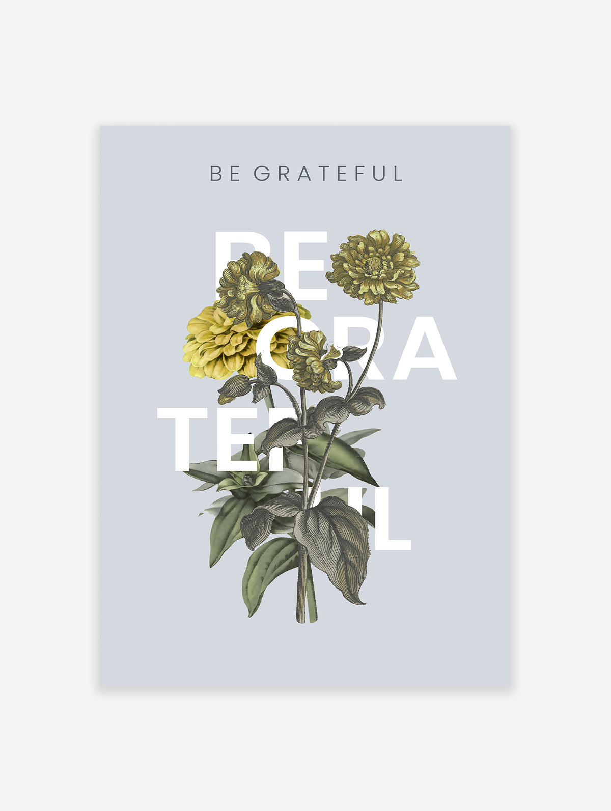 Flower Poster, Floral Typography Print