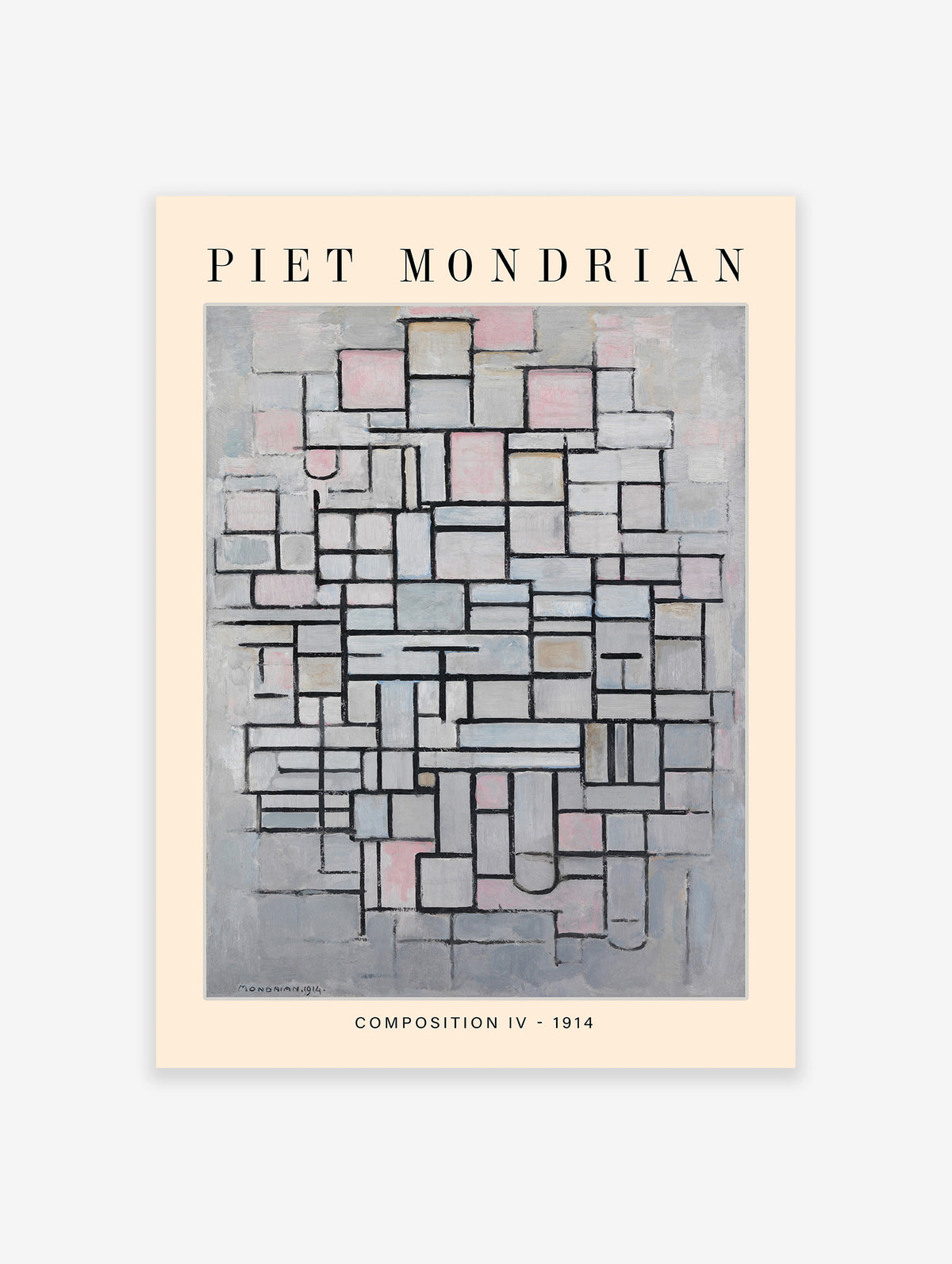 Composition IV Poster by Piet Mondrian, Piet Mondrian Print