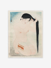 Glossy Dark Hair Poster by Kiyoshi Kobayakawa, Kiyoshi Kobayakawa Print