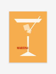 Martini Cocktail Poster, Cocktail Print