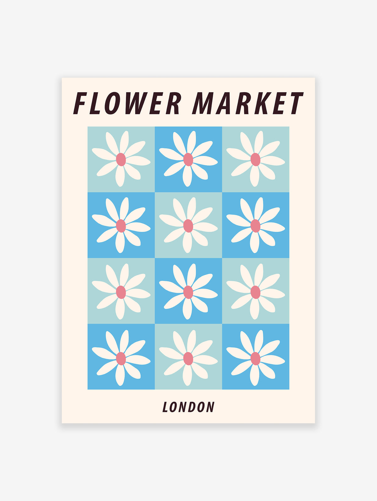 Flower Market London Poster, Flower Market Print