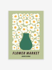 Flower Market Poster Barcelona, Barcelona Floral Print