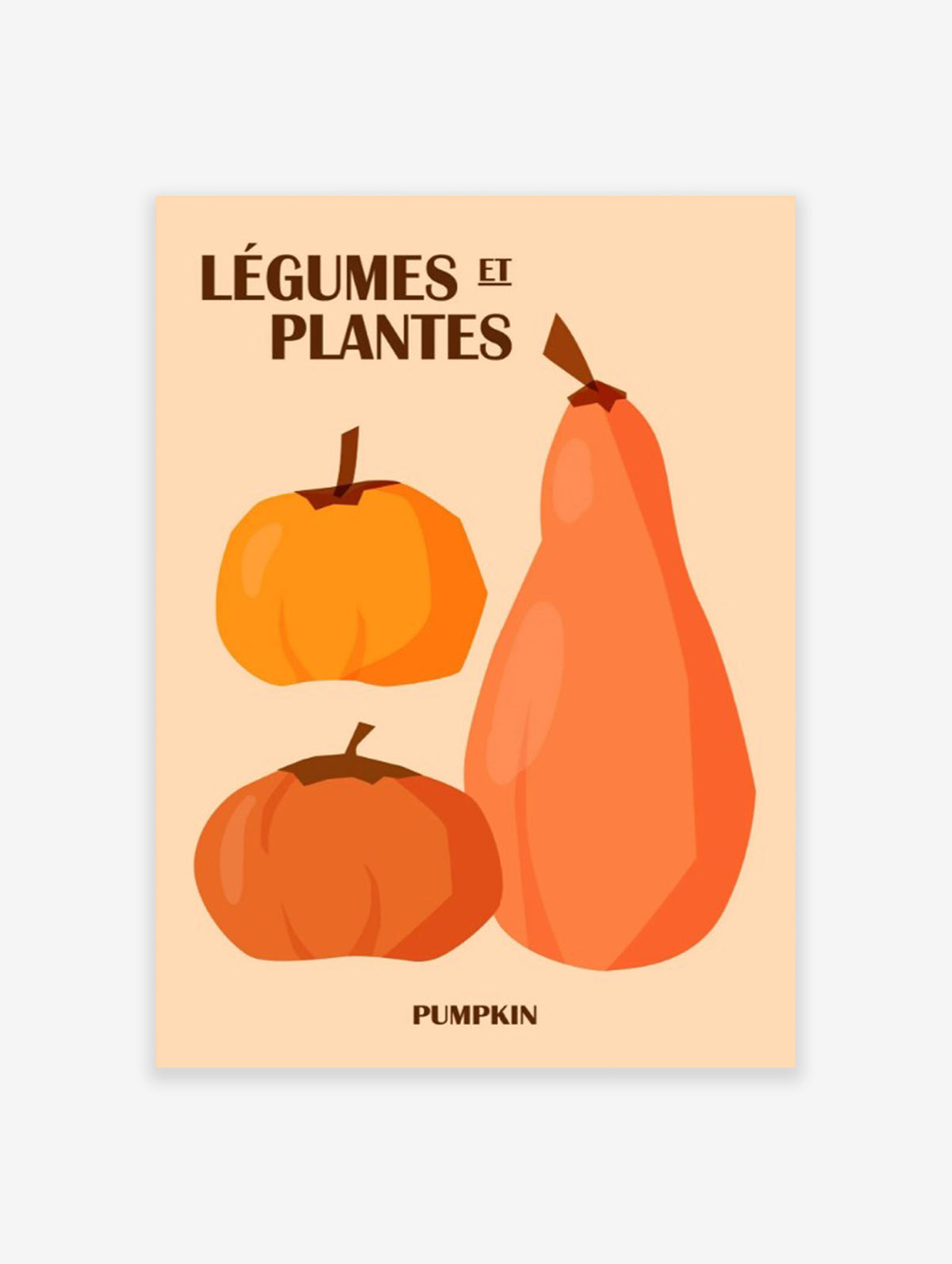 Pumpkin Poster, Vegetable Print