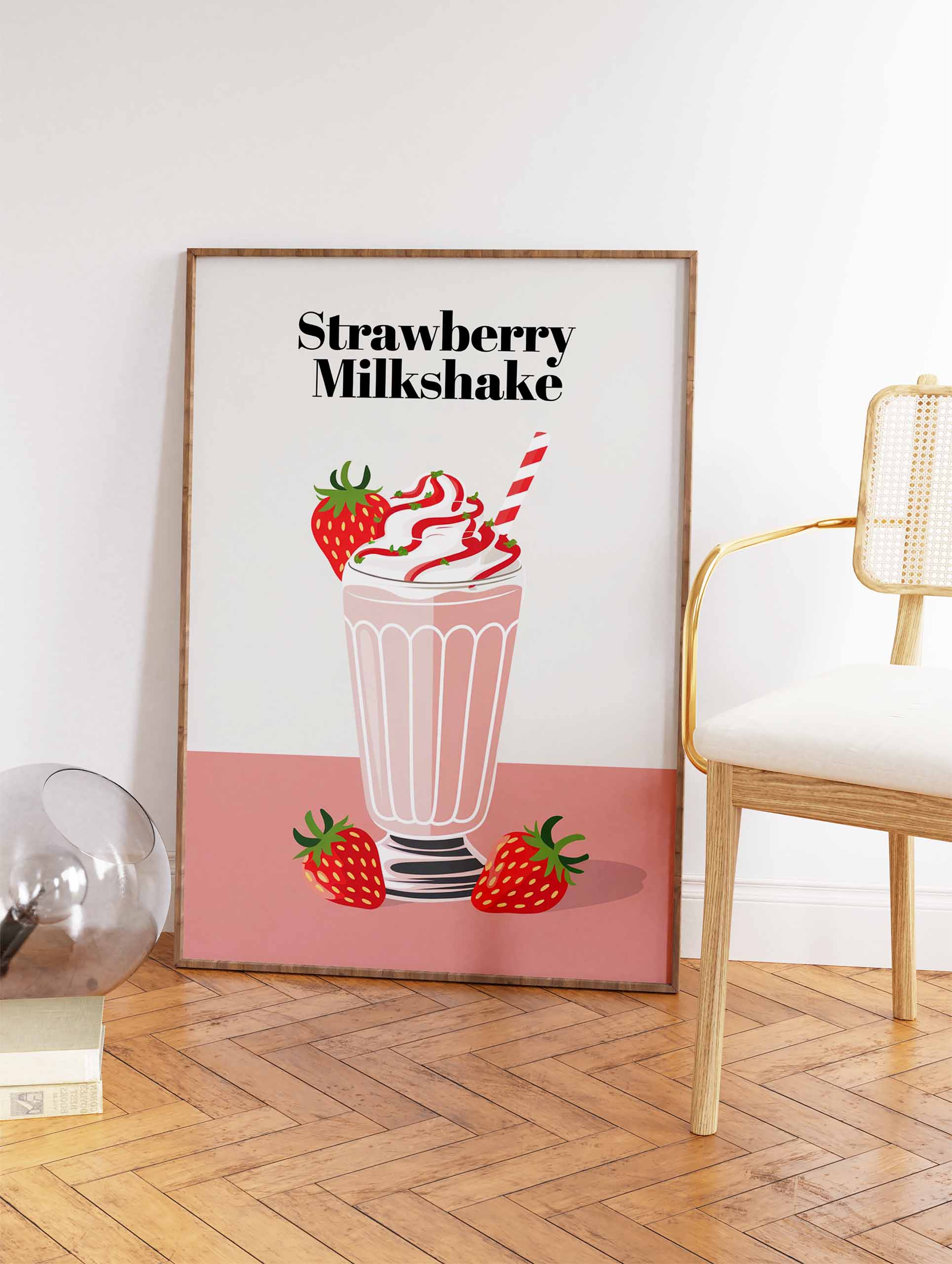 Strawberry Milkshake Poster