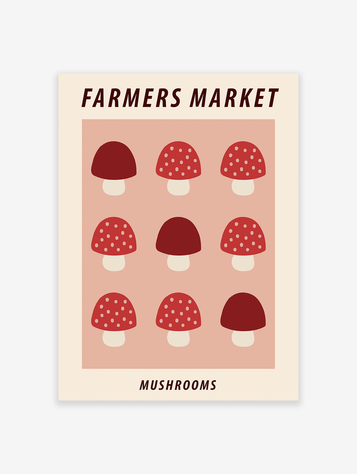 Mushroom Poster, Mushrooms Print