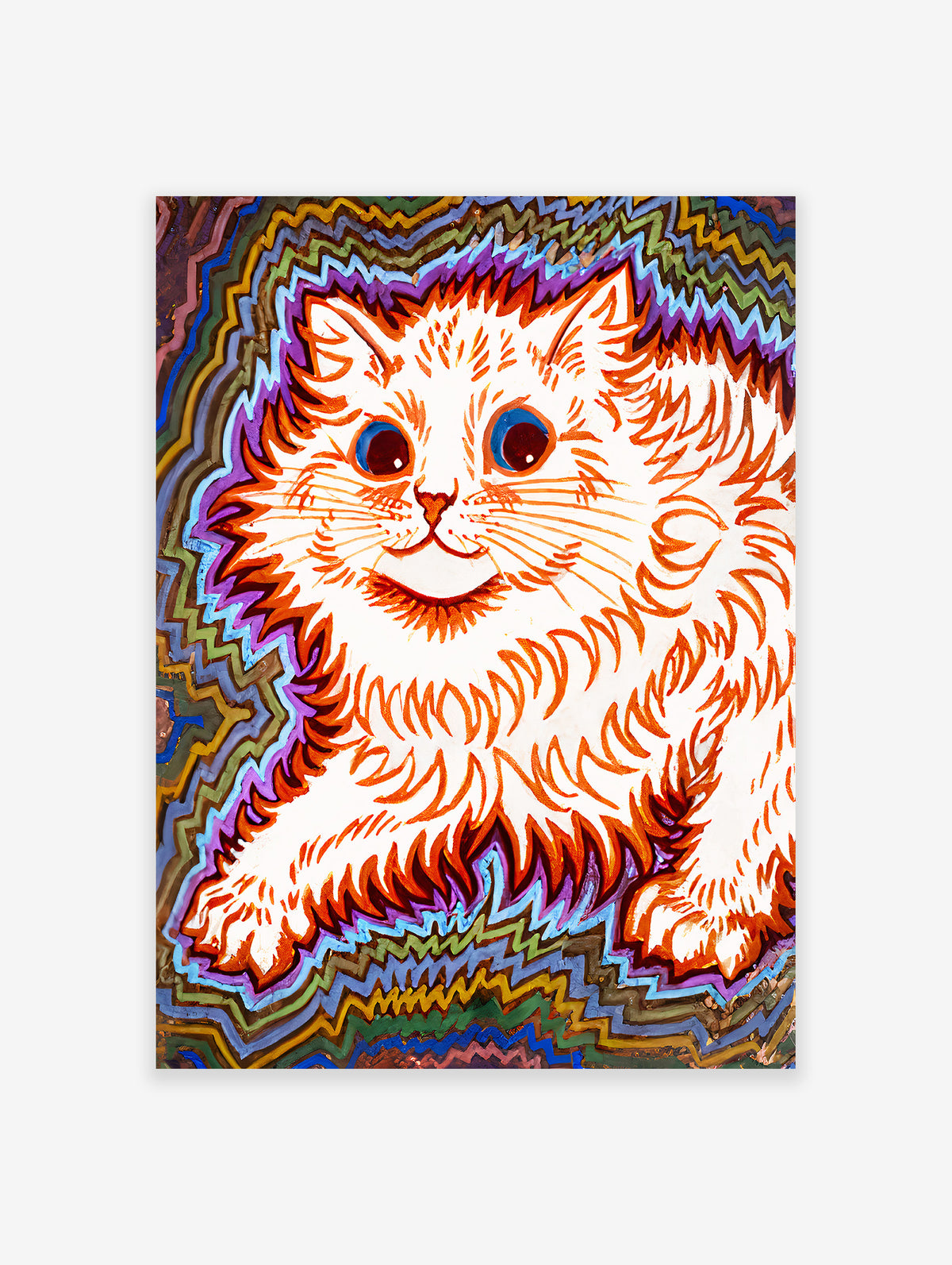 Kaleidoscope Cats III Poster by Louis Wain, Louis Wain Print