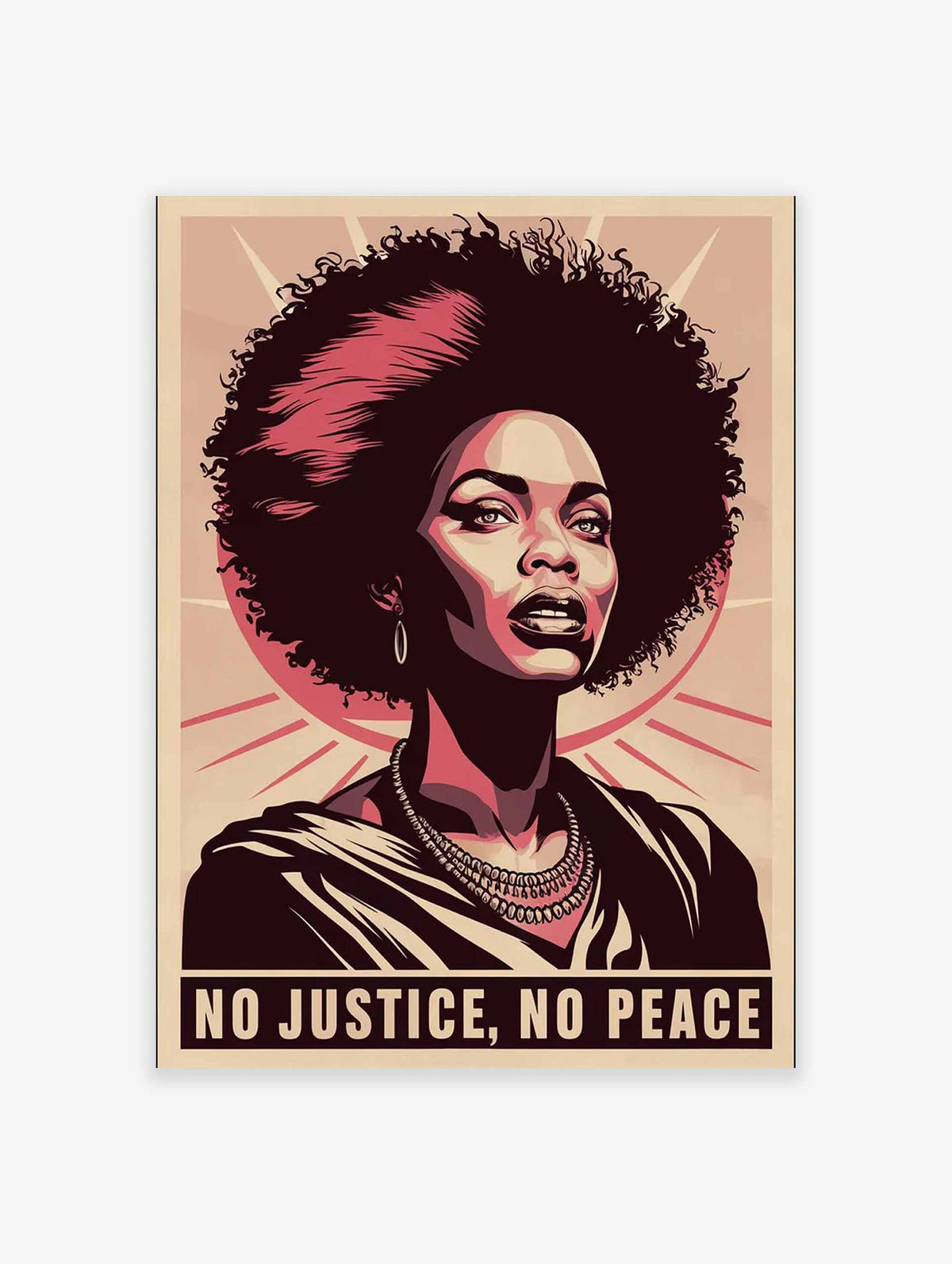 Angela Davis No Justice, No Peace Poster