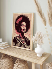 Angela Davis No Justice, No Peace Poster