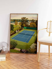 Vintage Doubles Tennis Poster