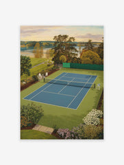 Vintage Doubles Tennis Poster