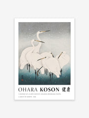 Egrets in the Snow Poster by Ohara Koson, Ohara Koson Print