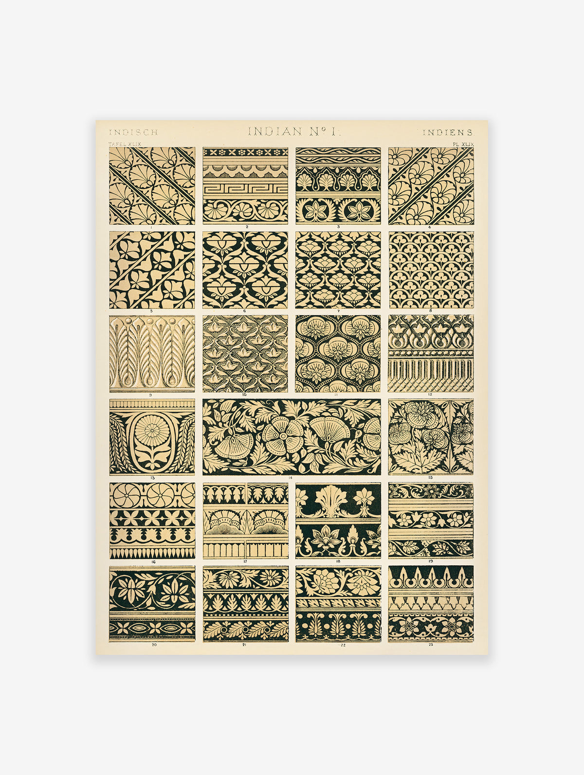 Indian Pattern Poster, Indian Print