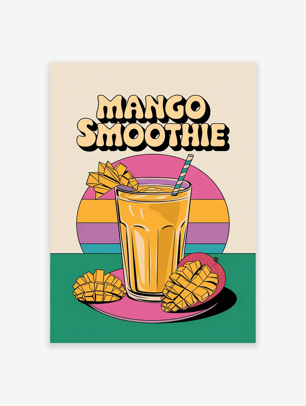 Mango Smoothie Drink Poster