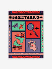 Sagittarius Zodiac Poster, Sagittarius Zodiac Star Sign Print