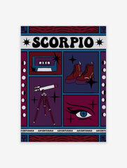 Scorpio Zodiac Poster, Scorpio Zodiac Star Sign Print