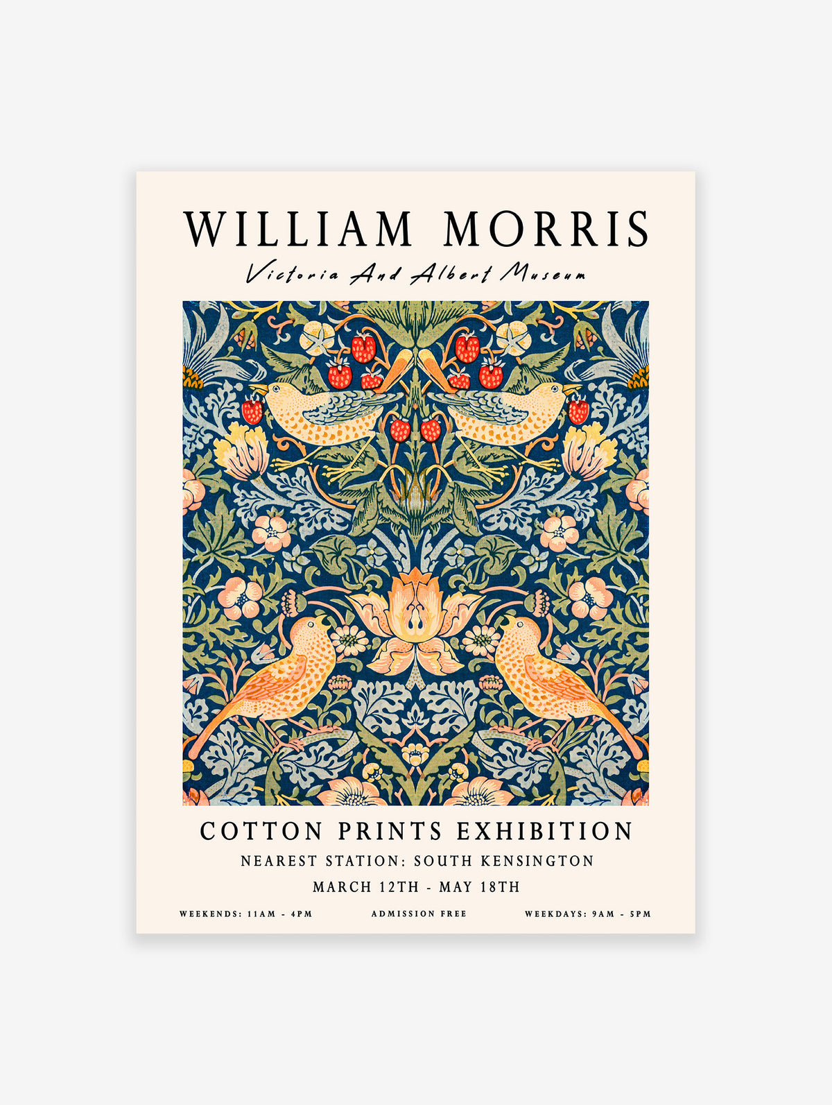 Strawberry Thief Poster by William Morris, William Morris Print