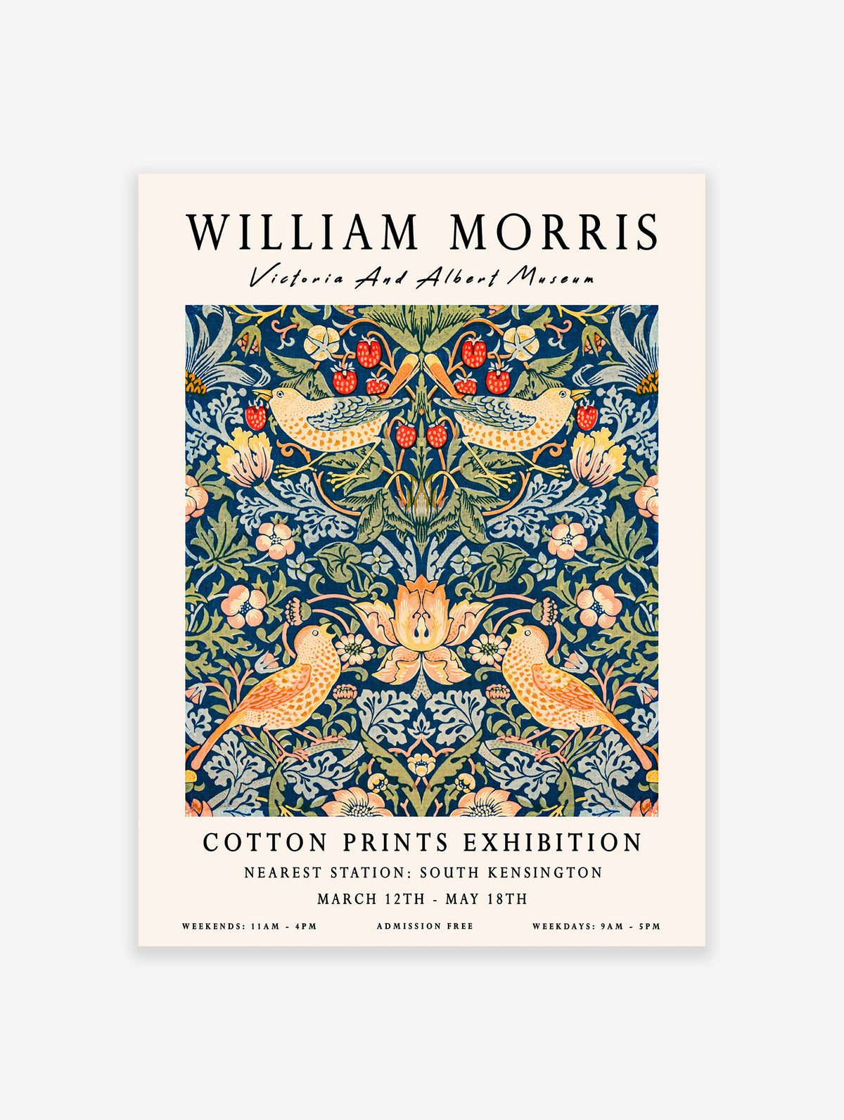 Strawberry Thief Poster by William Morris, William Morris Print