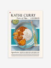 Katsu Curry Poster, Japanese Food Print