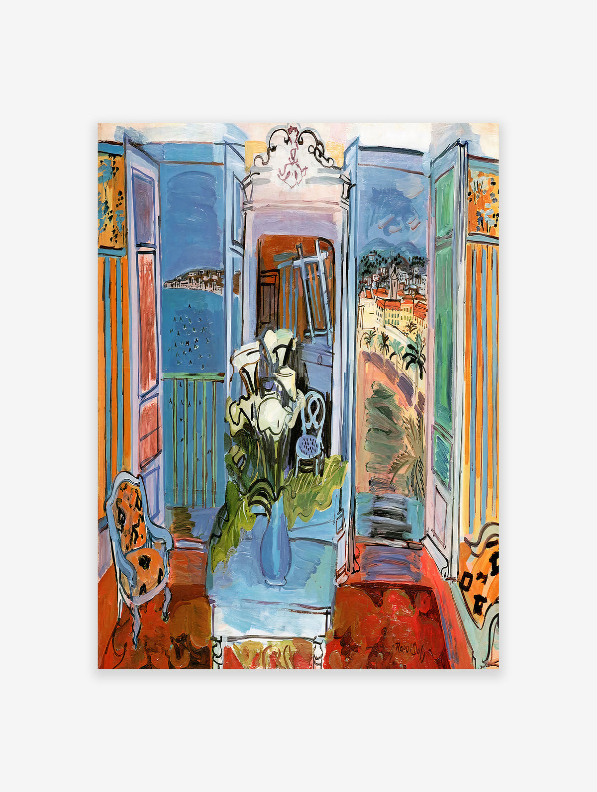 Interior with Open Window Poster by Raoul Dufy, Raoul Dufy Print