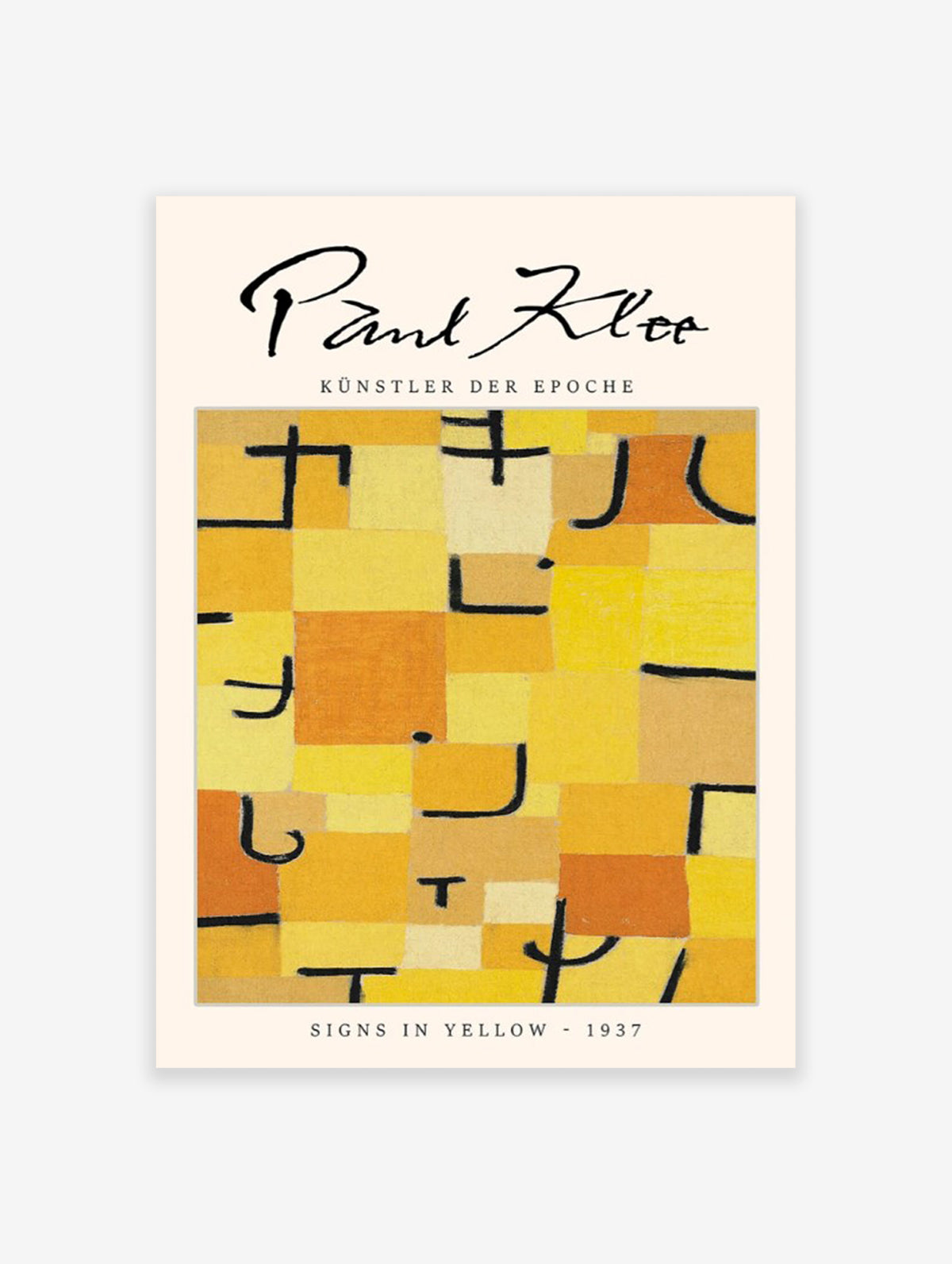 Signs In Yellow Poster by Paul Klee, Paul Klee Print