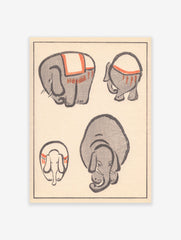 Elephant by Kitao Masayoshi Poster, Kitao Masayoshi Art Print