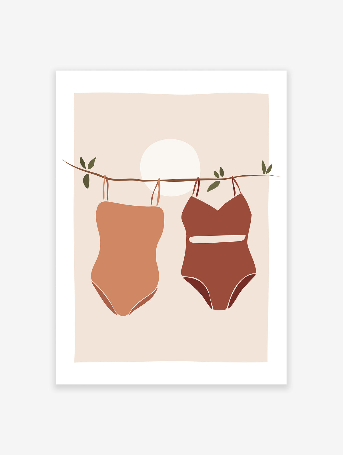 Boho Swim Suits Poster, Swim Suit Print