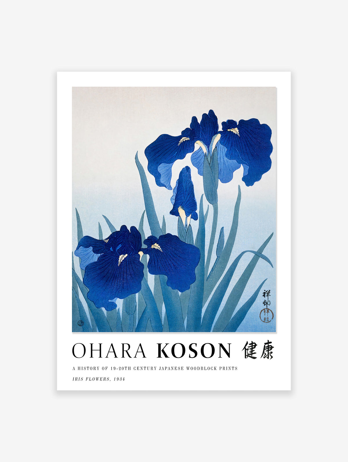 Iris Flowers Poster by Ohara Koson, Ohara Koson Print