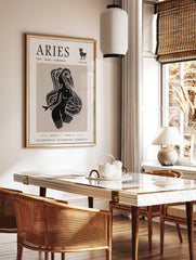 Aries Poster, Zodiac Star Sign Print