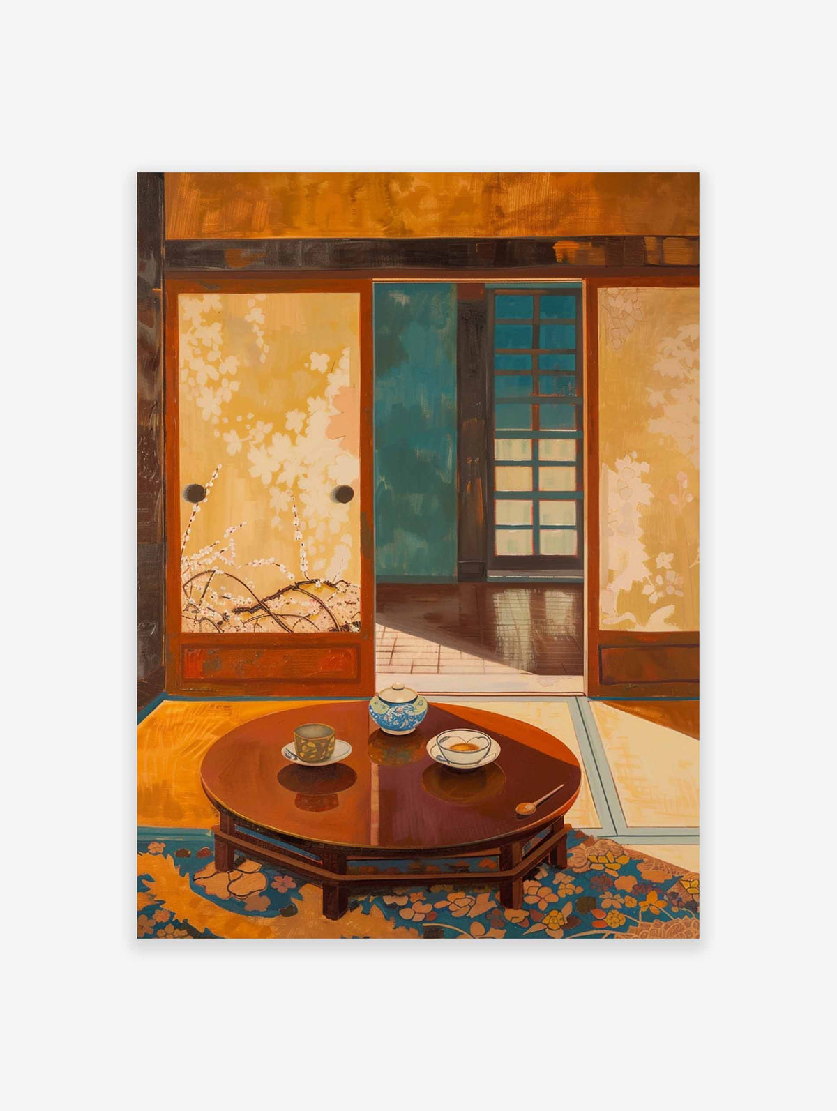 Vintage Japanese Tea House Poster