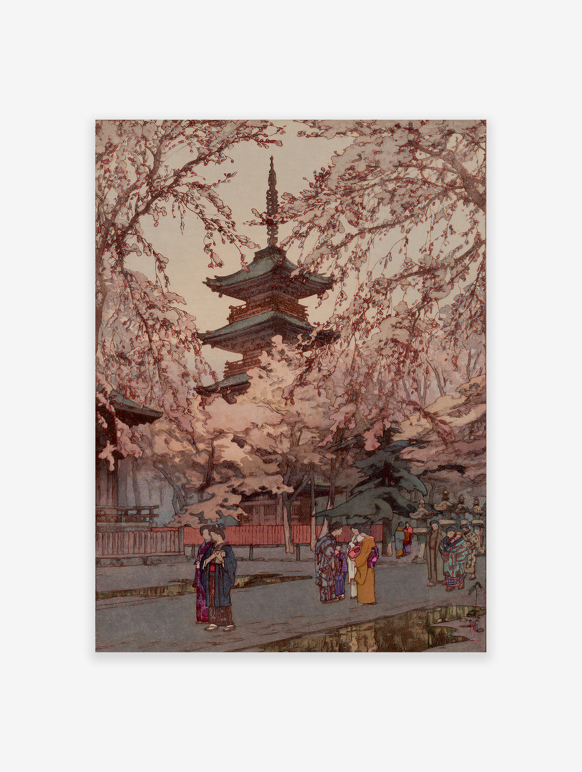 A Glimpse Of Ueno Park Poster by Hiroshi Yoshida,  Hiroshi Yoshida Print