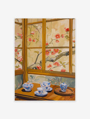 Retro Teapot and Teacup Poster