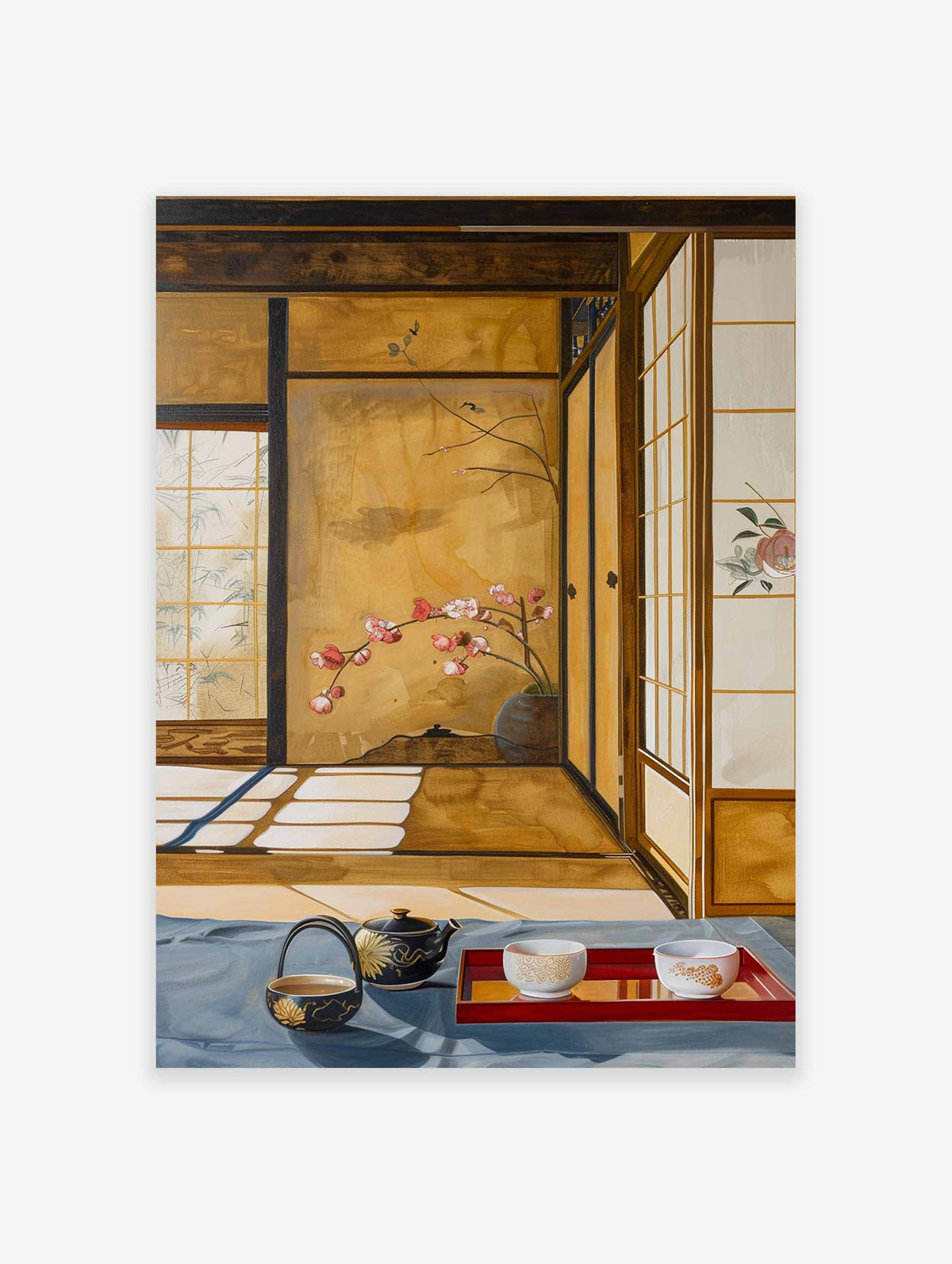 Vintage Japanese Tea House Poster