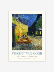 Cafe Terrace at Night Poster by Vincent Van Gogh, Vincent Van Gogh Print