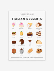 Italian Dessert Poster, Dessert Variety Print