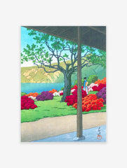 Azalea Garden Poster by Hasui Kawase, Hasui Kawase Print