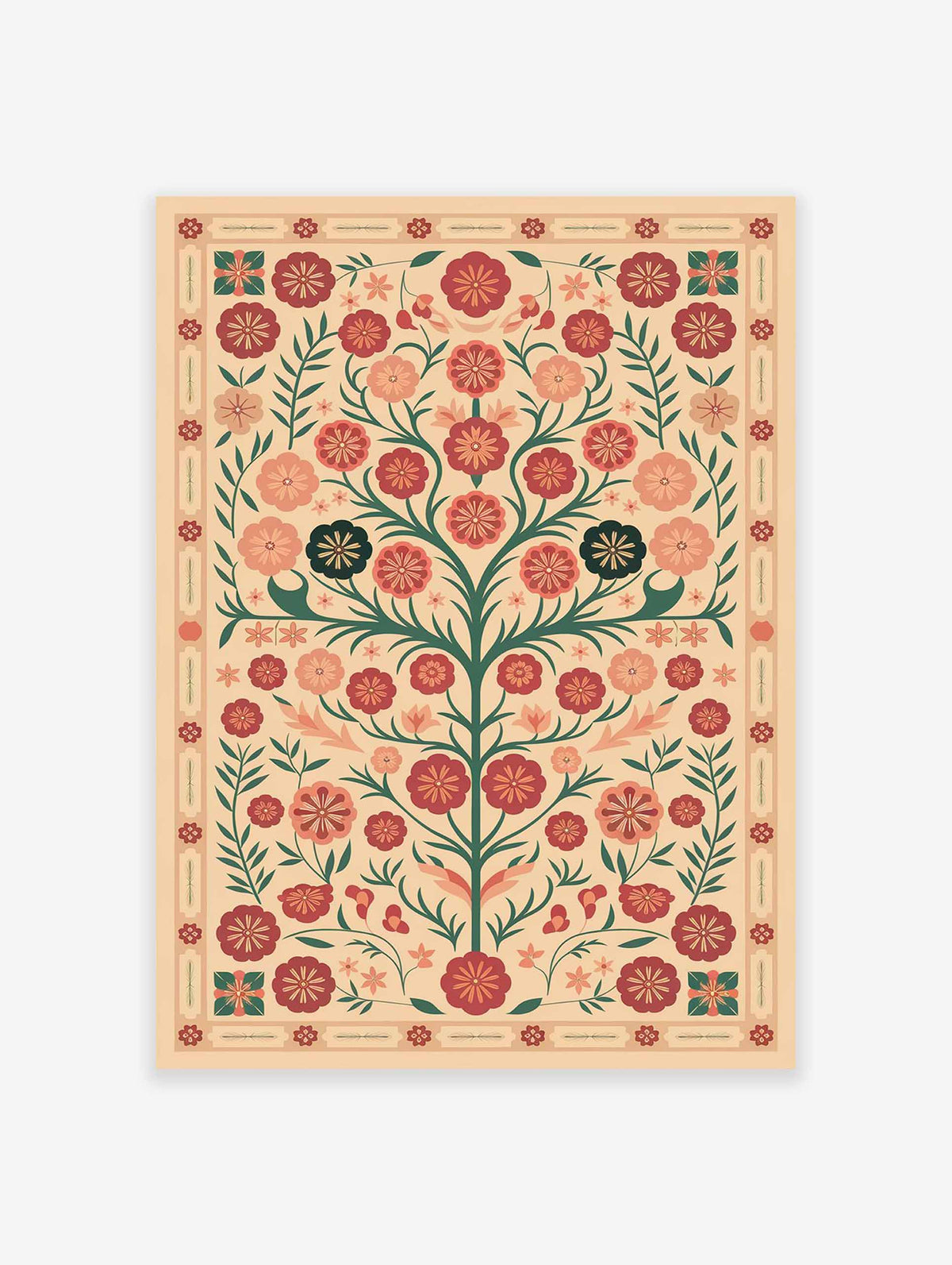 Indian Floral Poster