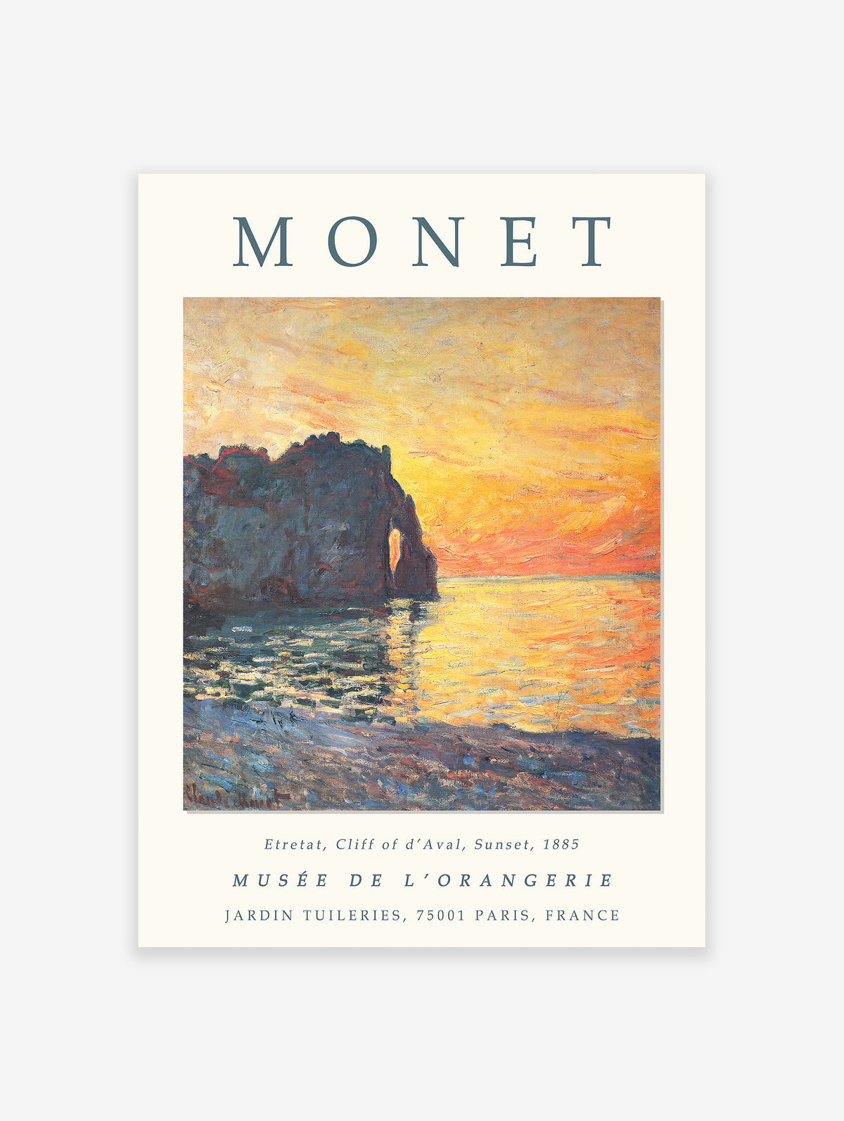 Etretat Poster by Claude Monet, Claude Monet Print