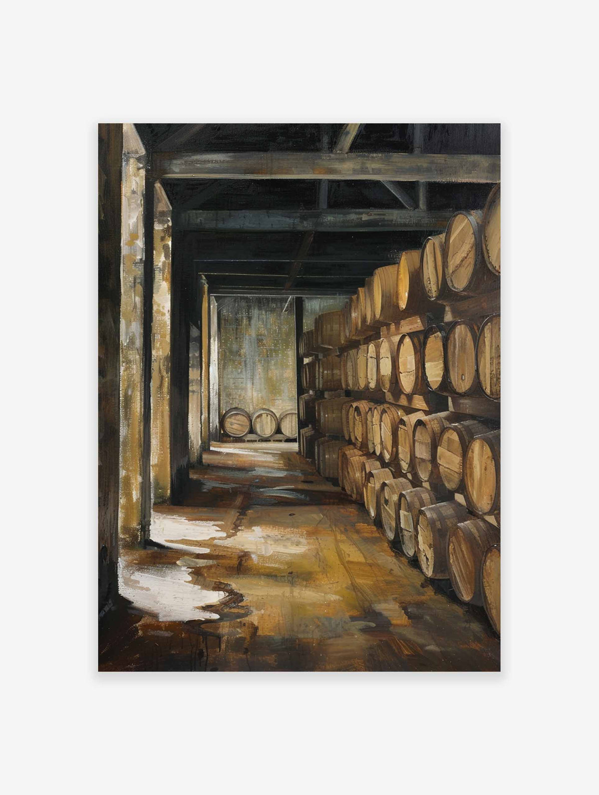 Wine Barrels Poster