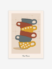 Tea Cup Poster, Cups Print