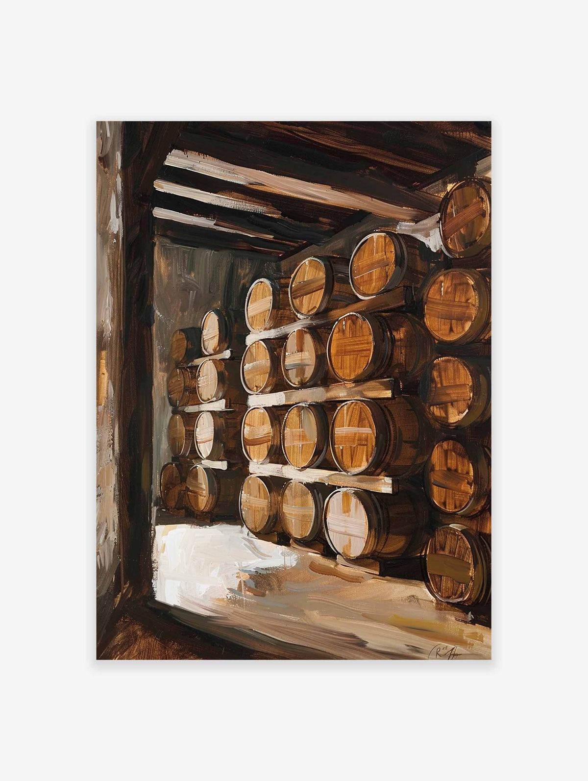 Wine Barrels Poster