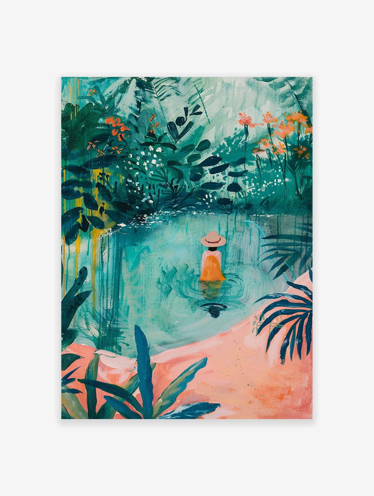 Boho Swimming Pool Poster