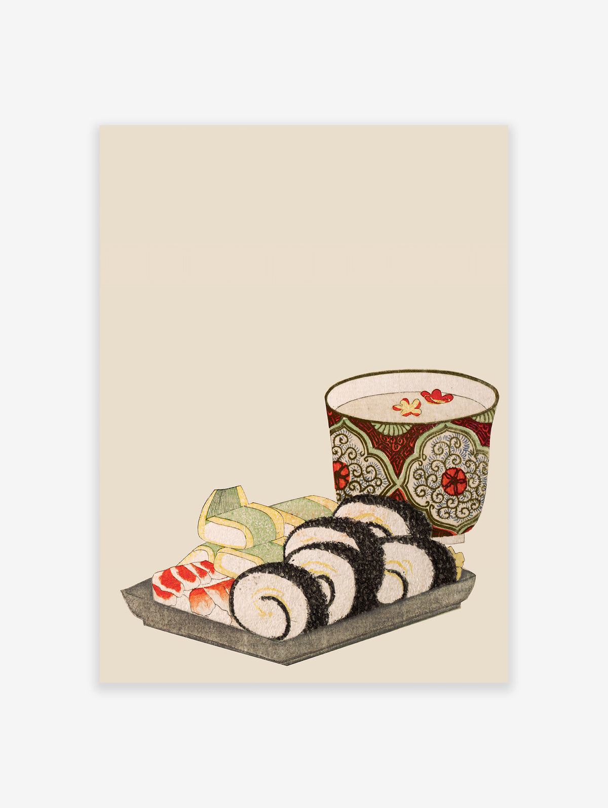 Sushi Poster by Ryuryukyo Shinsai, Ryuryukyo Shinsai Print