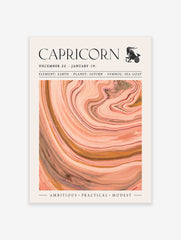 Capricorn Zodiac Poster, Zodiac Star Sign Print