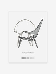 Bauhaus Carl Hansen Chair Poster, Bauhaus Print