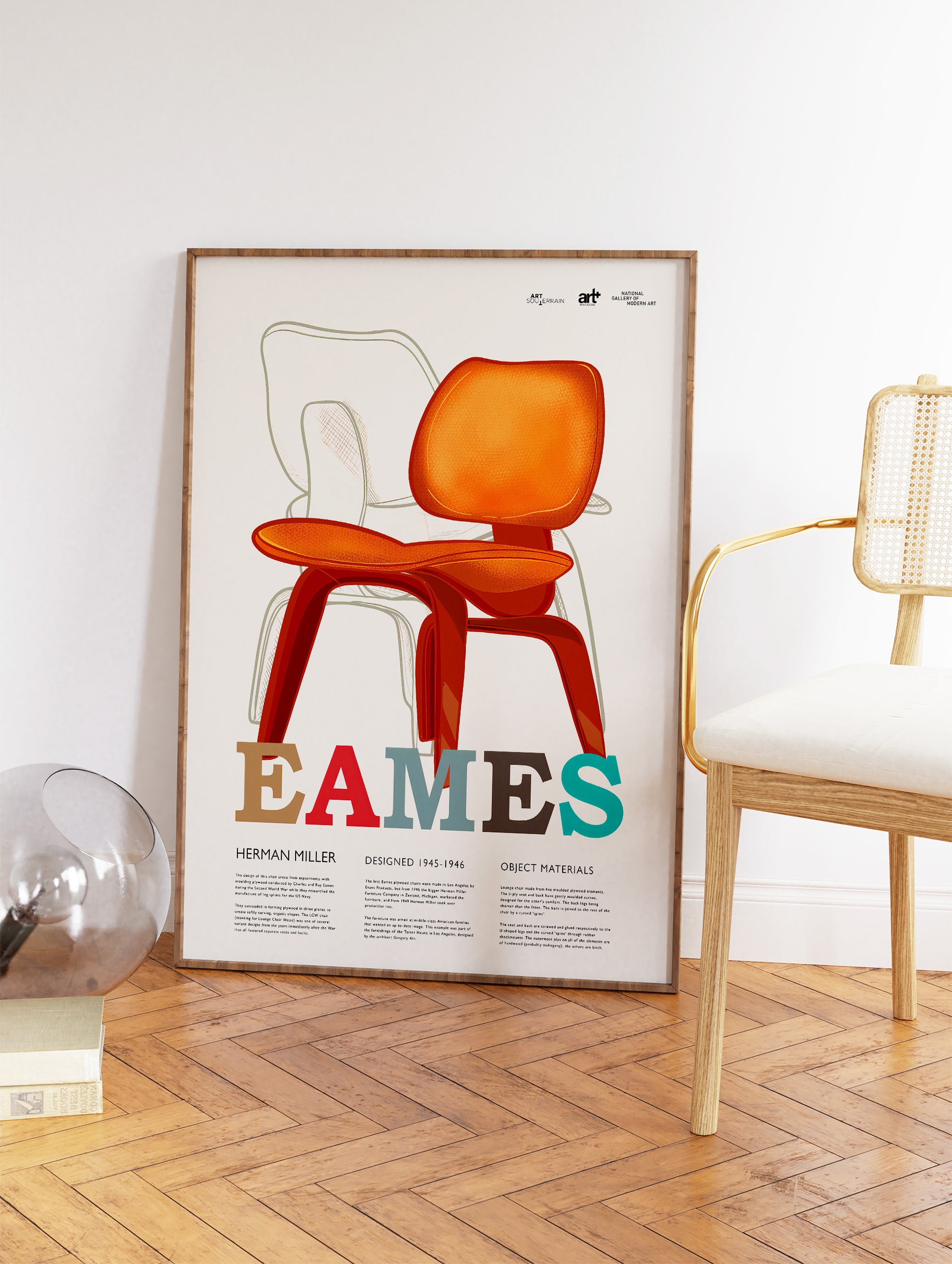 Bauhaus Eames Chair Poster, Bauhaus Print