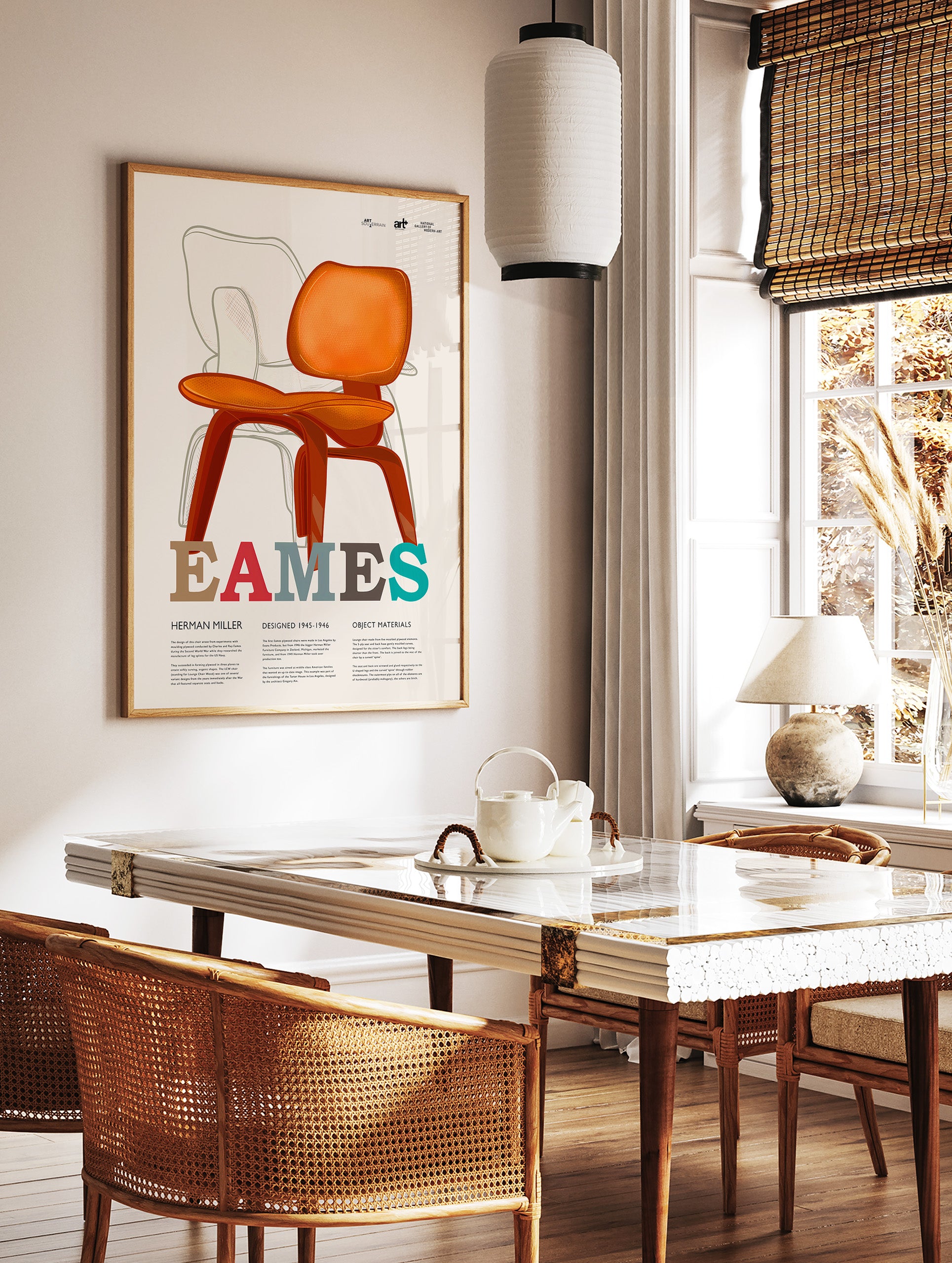 Bauhaus Eames Chair Poster, Bauhaus Print