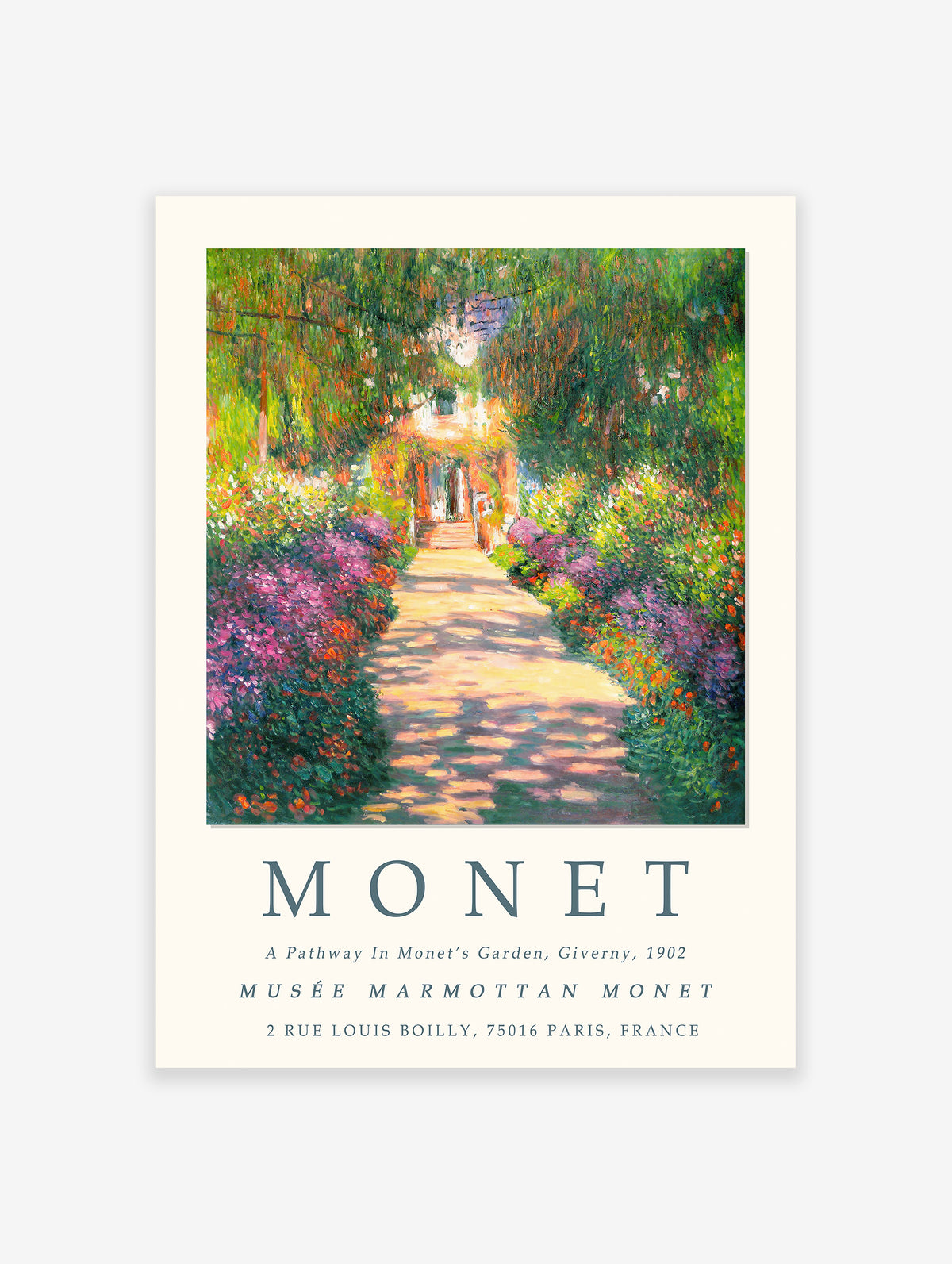 A Pathway In Monet's Garden Poster by Claude Monet, Claude Monet Print